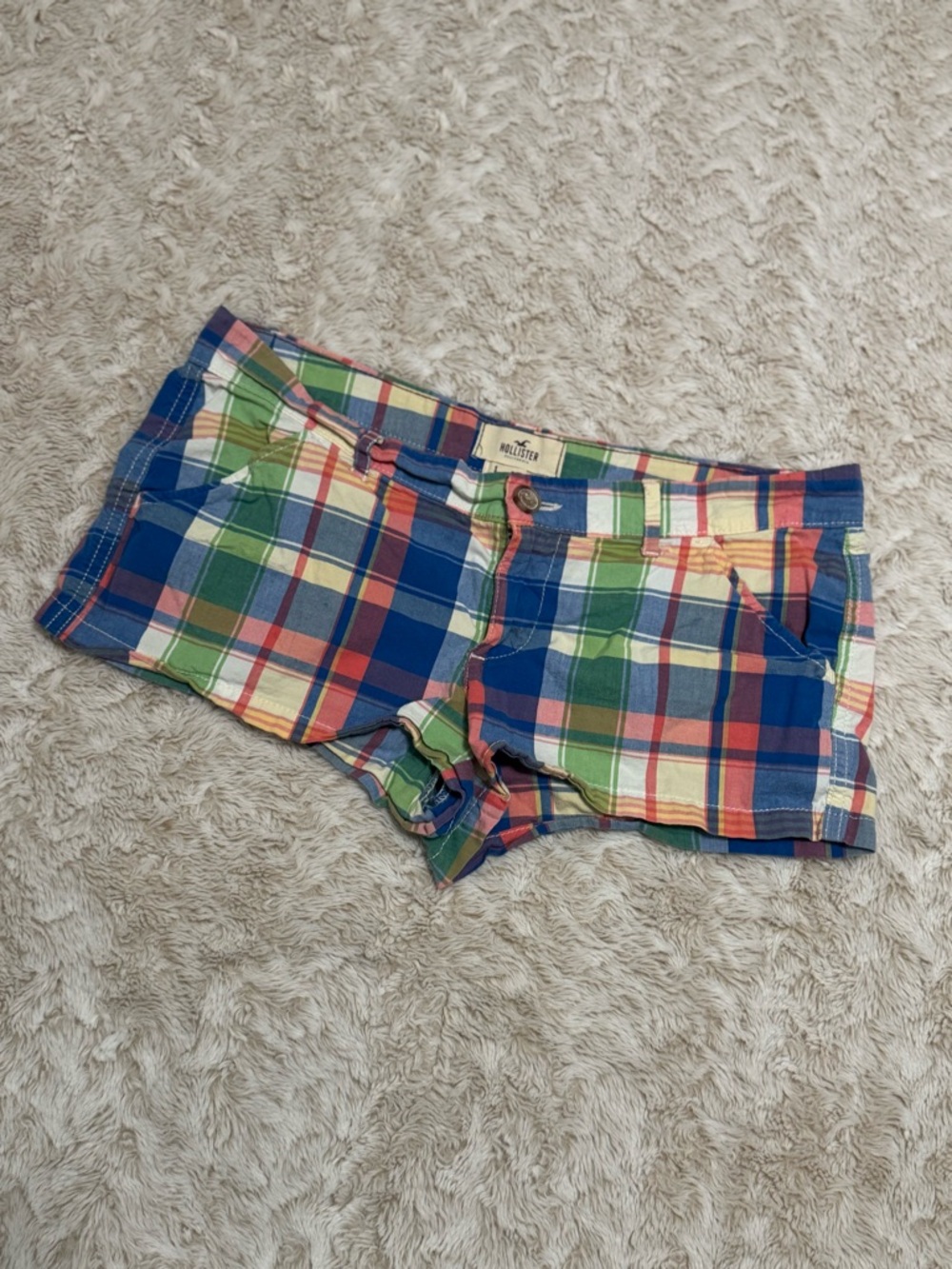 Vintage grail Hollister multicoloured plaid low rise shorts